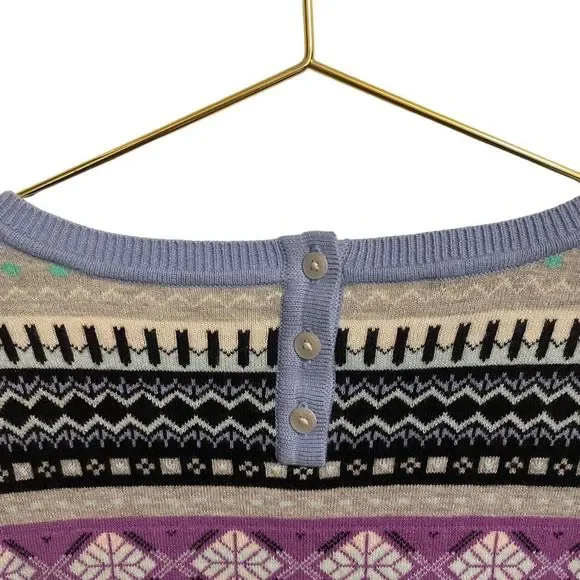 Talbots Fair Isle Wool Blend Crewneck Sweater Size XL NWT - Picture 9 of 12